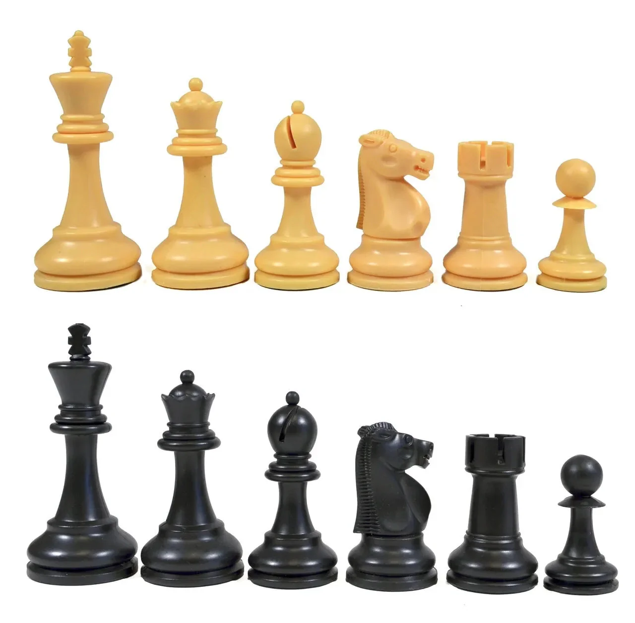 Reykjavik Plastic Chess Pieces - Black & Natural