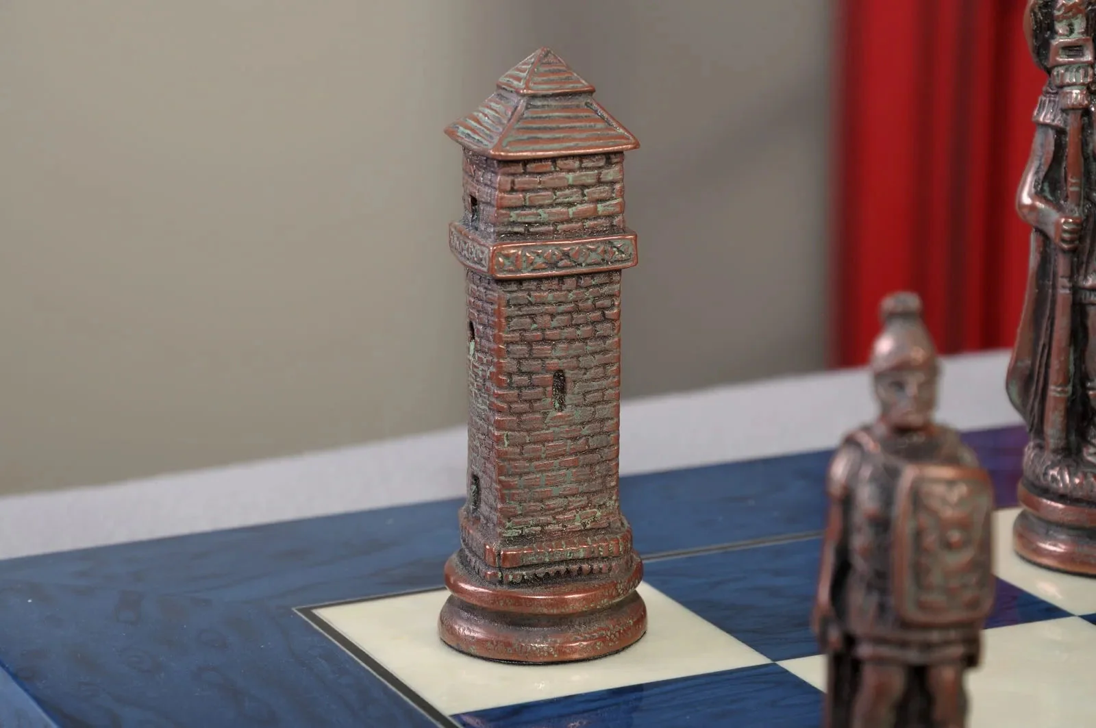 Roman Themed Chess Pieces - 4.25" King - Metallic - Image 7