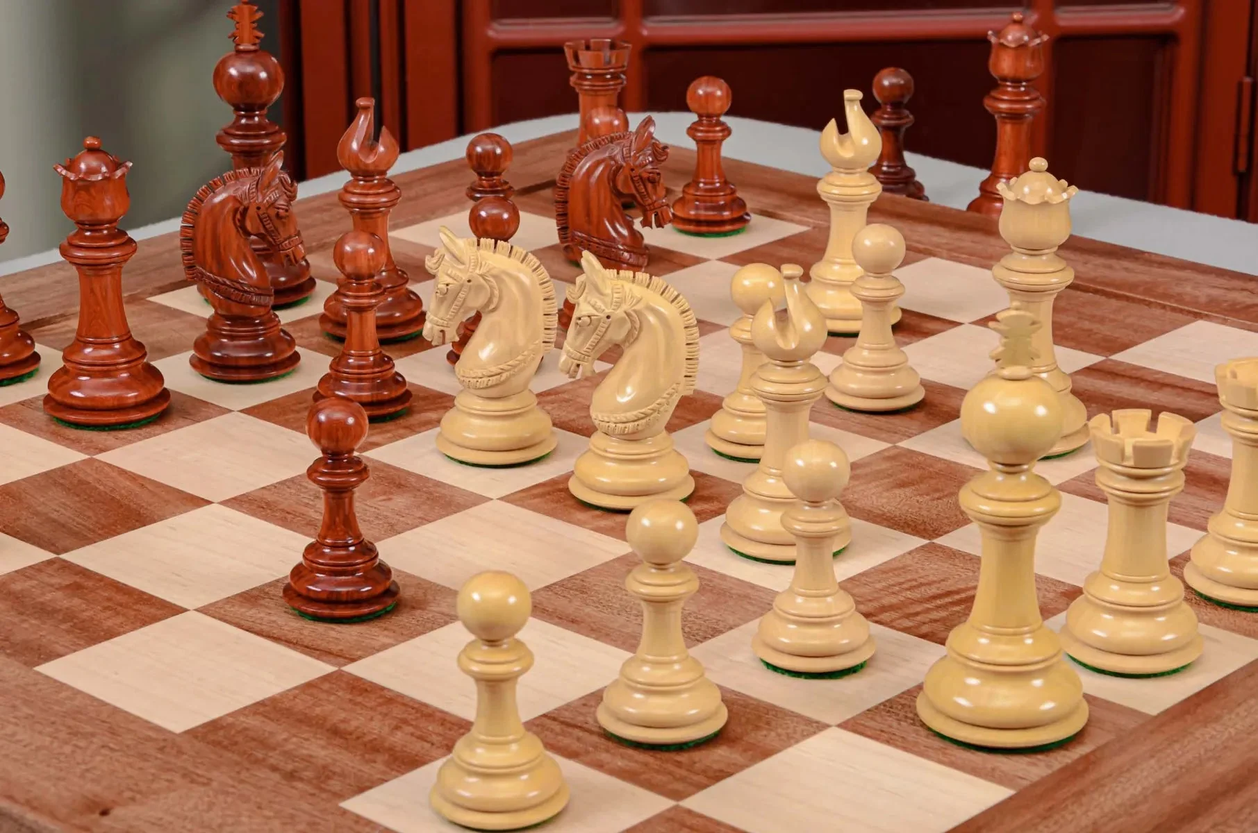 Sapele and Maple Signature Traditional Chess Board - Image 4