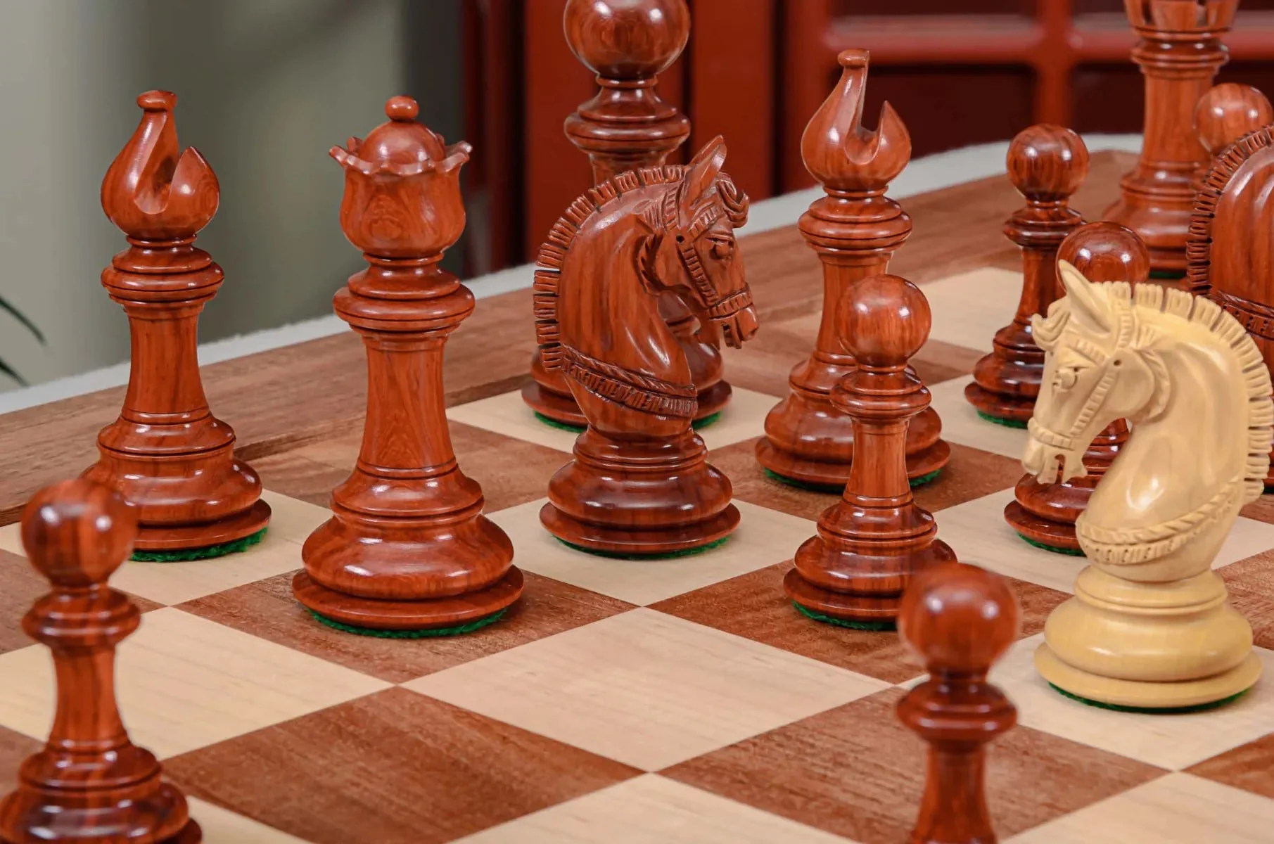Sapele and Maple Signature Traditional Chess Board - Image 5