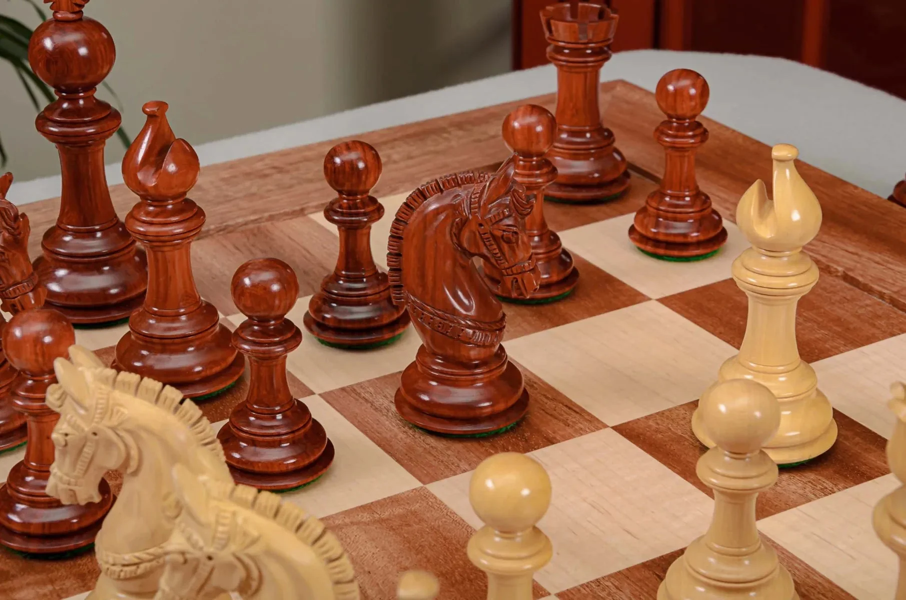 Sapele and Maple Signature Traditional Chess Board - Image 8