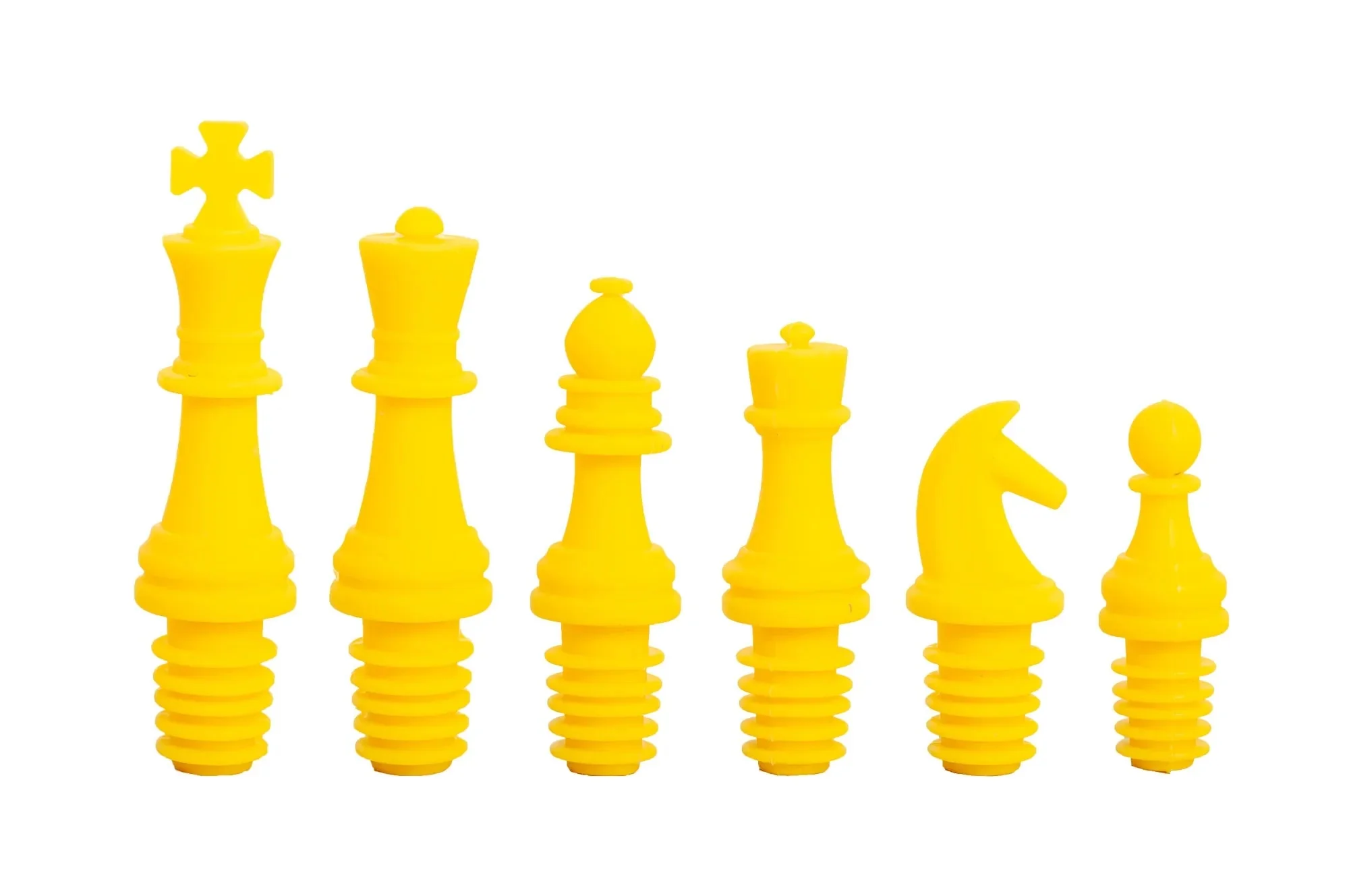 Set of Colored Wine Stopper Chess Pieces - 6 Pieces - Image 6