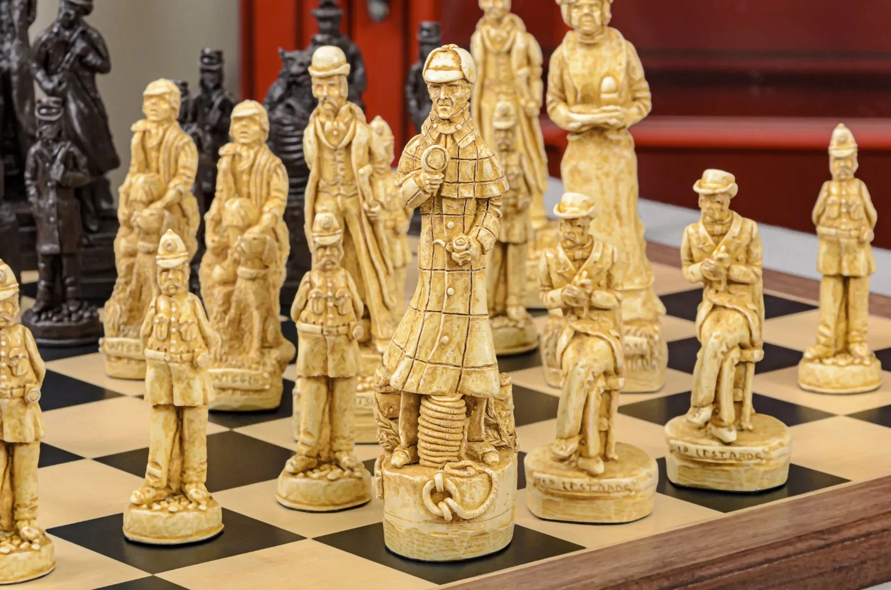 The Sherlock Holmes Series Chess Pieces - 5.95" King - Brown and Natural - Image 3