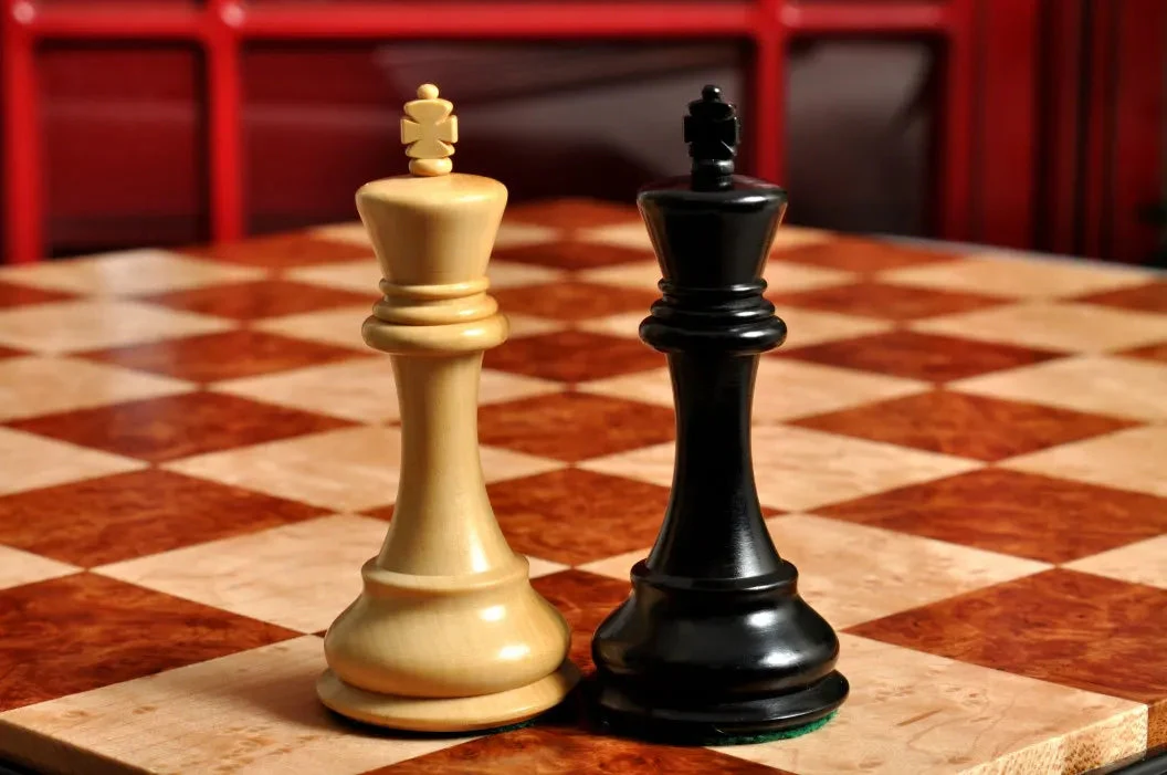Signature Contemporary Chess Board - RED AMBOYNA / BIRD'S EYE MAPLE - 2.5" Squares - Image 5