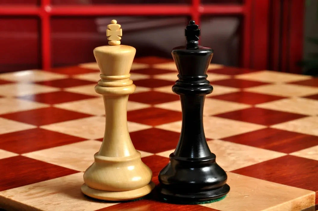 PRE-ORDER - Signature Contemporary Chess Board - BLOODWOOD  / BIRD'S EYE MAPLE - 2.5" Squares - Image 5