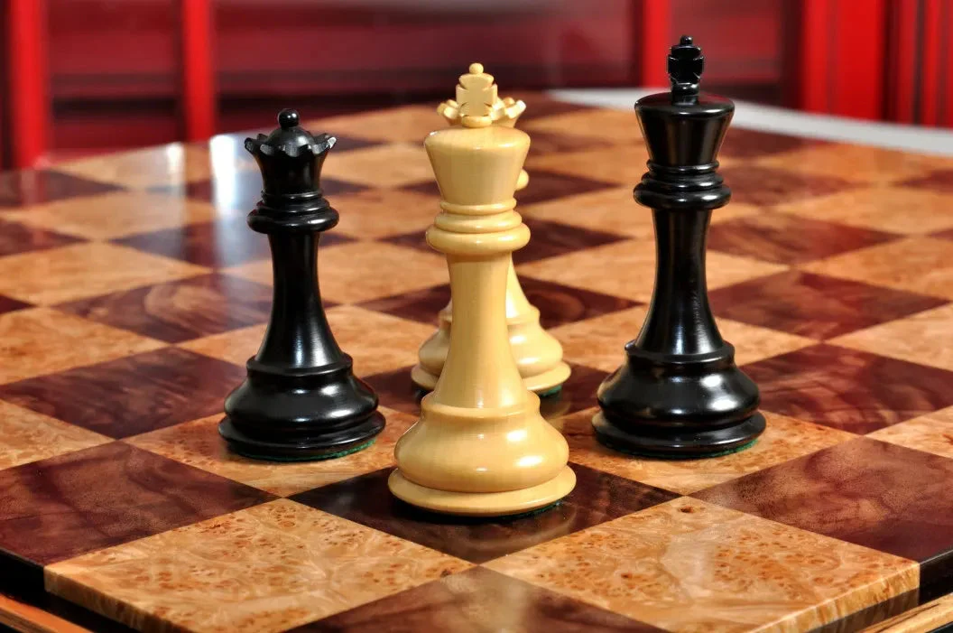 PRE-ORDER - Signature Contemporary Chess Board - WALNUT BURL / MAPLE BURL - 2.5" Squares - Image 5