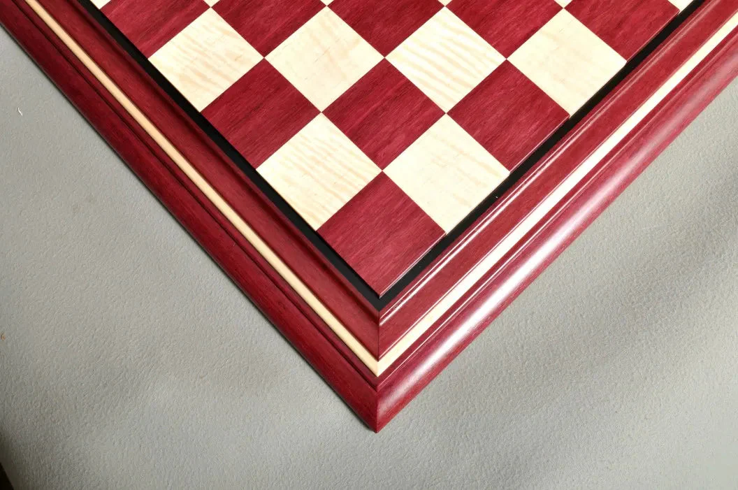 Signature Contemporary II Chess Board - Purpleheart / Curly Maple - 2.5" Squares - Image 3