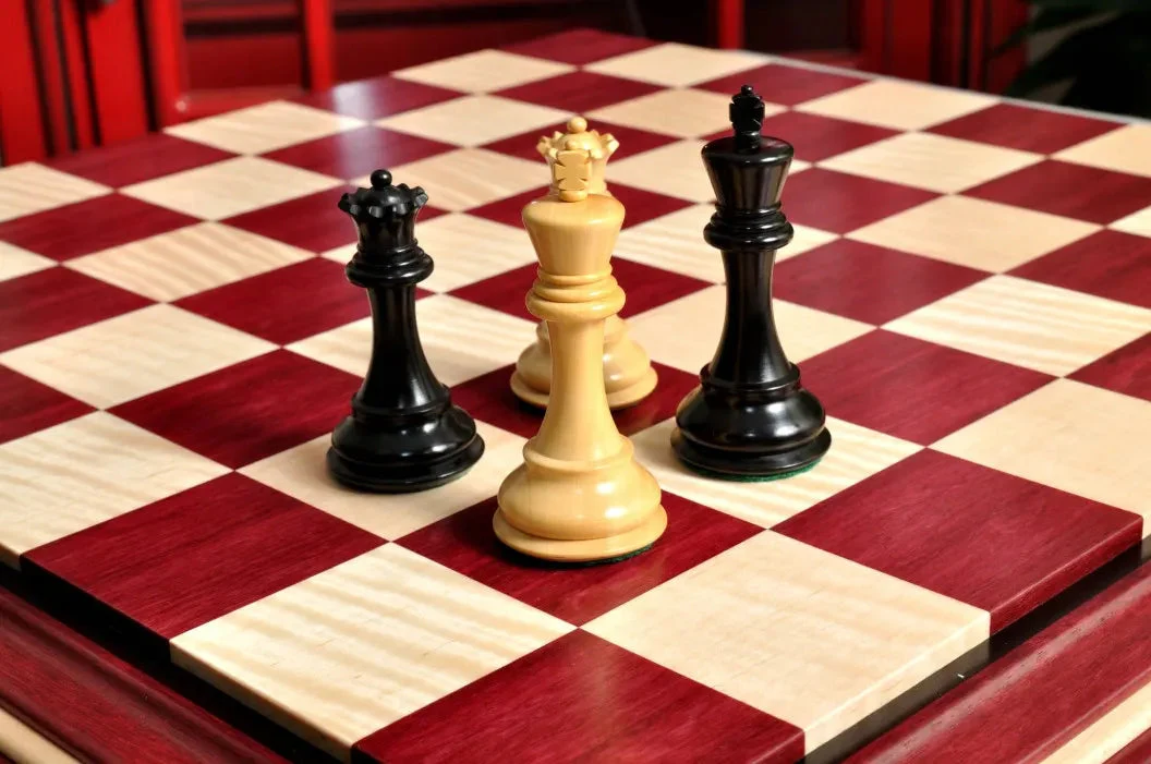 Signature Contemporary II Chess Board - Purpleheart / Curly Maple - 2.5" Squares - Image 4