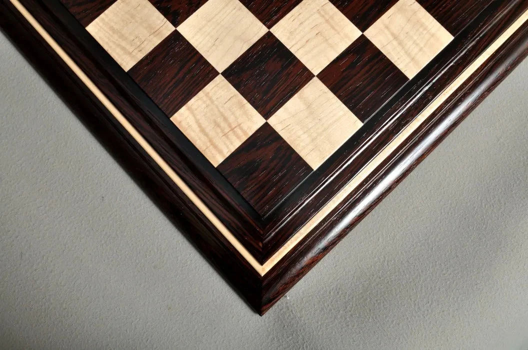 Signature Contemporary II Chess Board - African Palisander/ Curly Maple - 2.5" Squares - Image 3