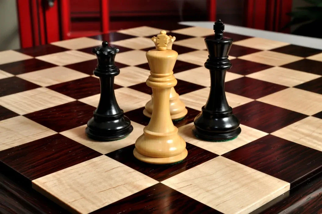 Signature Contemporary II Chess Board - African Palisander/ Curly Maple - 2.5" Squares - Image 4