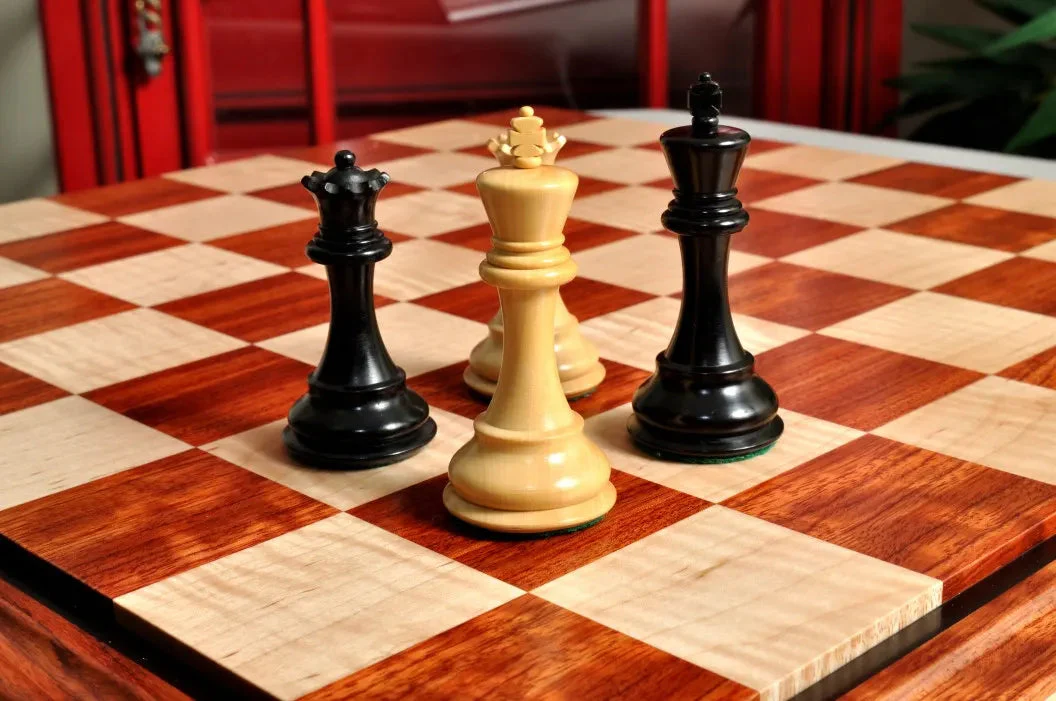 Signature Contemporary II Chess Board - Bubinga/ Curly Maple - 2.5" Squares - Image 4