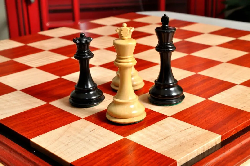 Signature Contemporary II Chess Board - Padauk/ Curly Maple - 2.5" Squares - Image 4