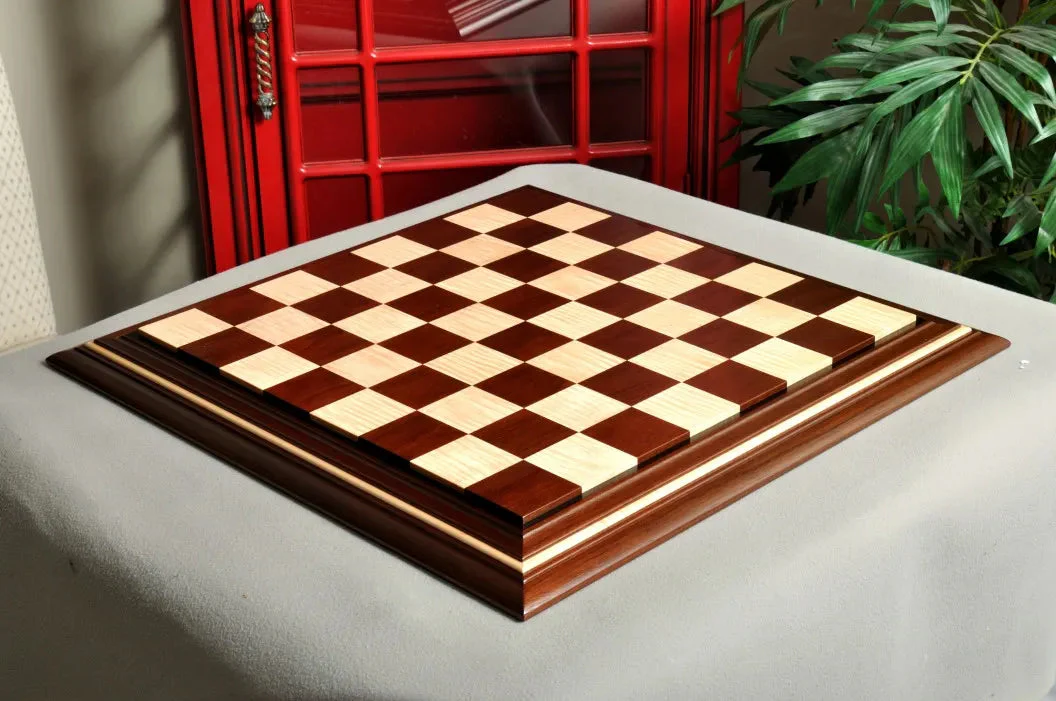 PRE-ORDER - Signature Contemporary II Chess Board - Peruvian Nogal / Curly Maple - 2.5" Squares