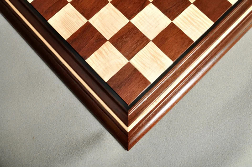 PRE-ORDER - Signature Contemporary II Chess Board - Peruvian Nogal / Curly Maple - 2.5" Squares - Image 3