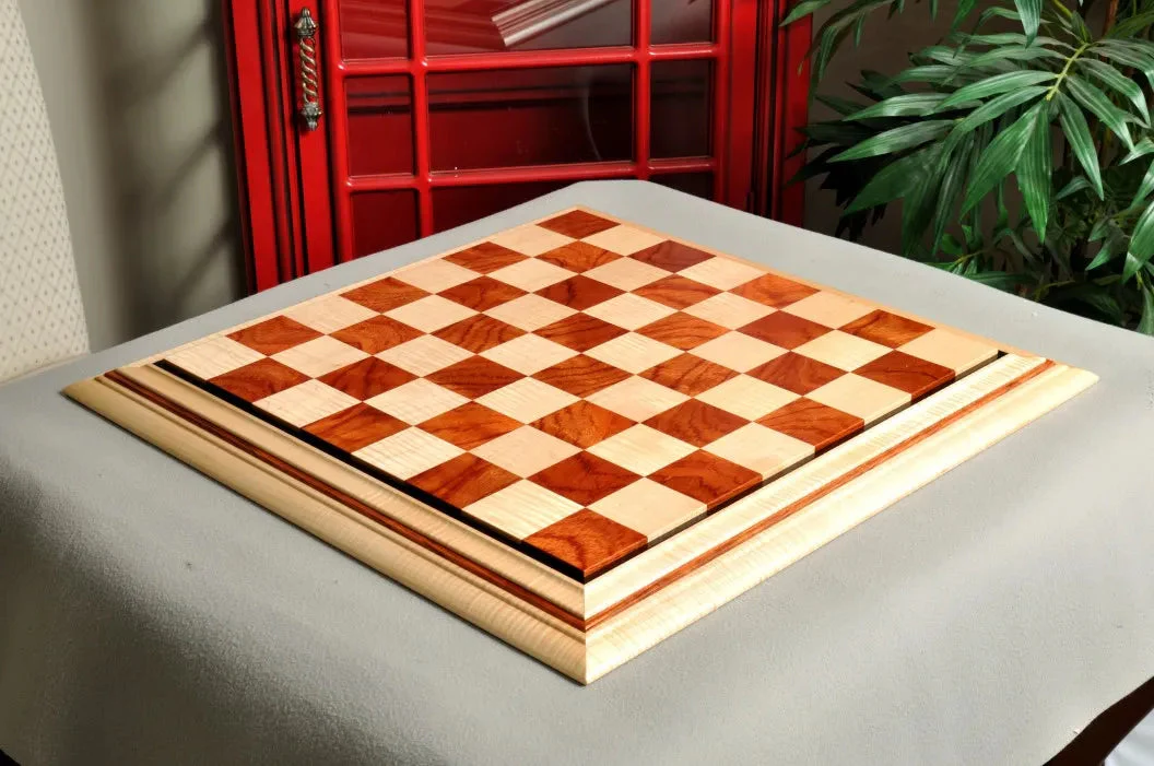 PRE-ORDER - Signature Contemporary II Chess Board - Curly Maple / Pomelle Bubinga - 2.5" Squares
