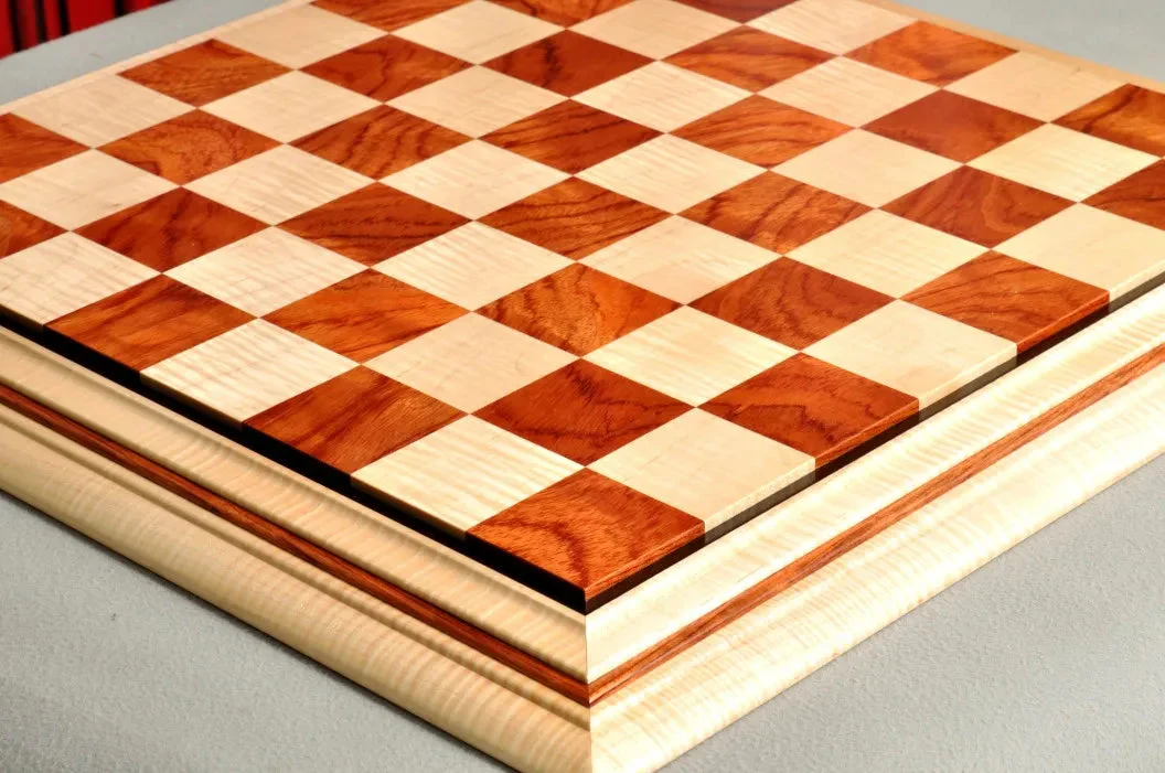 PRE-ORDER - Signature Contemporary II Chess Board - Curly Maple / Pomelle Bubinga - 2.5" Squares - Image 3