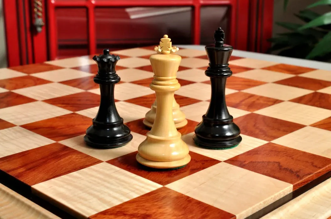 PRE-ORDER - Signature Contemporary II Chess Board - Curly Maple / Pomelle Bubinga - 2.5" Squares - Image 4