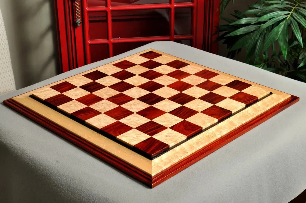 Signature Contemporary III Luxury Chess board - COCOBOLO / BIRD'S EYE MAPLE - 2.5" Squares