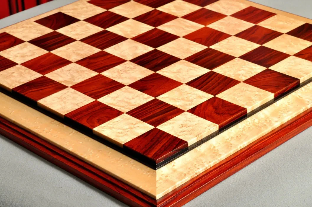 Signature Contemporary III Luxury Chess board - COCOBOLO / BIRD'S EYE MAPLE - 2.5" Squares - Image 2