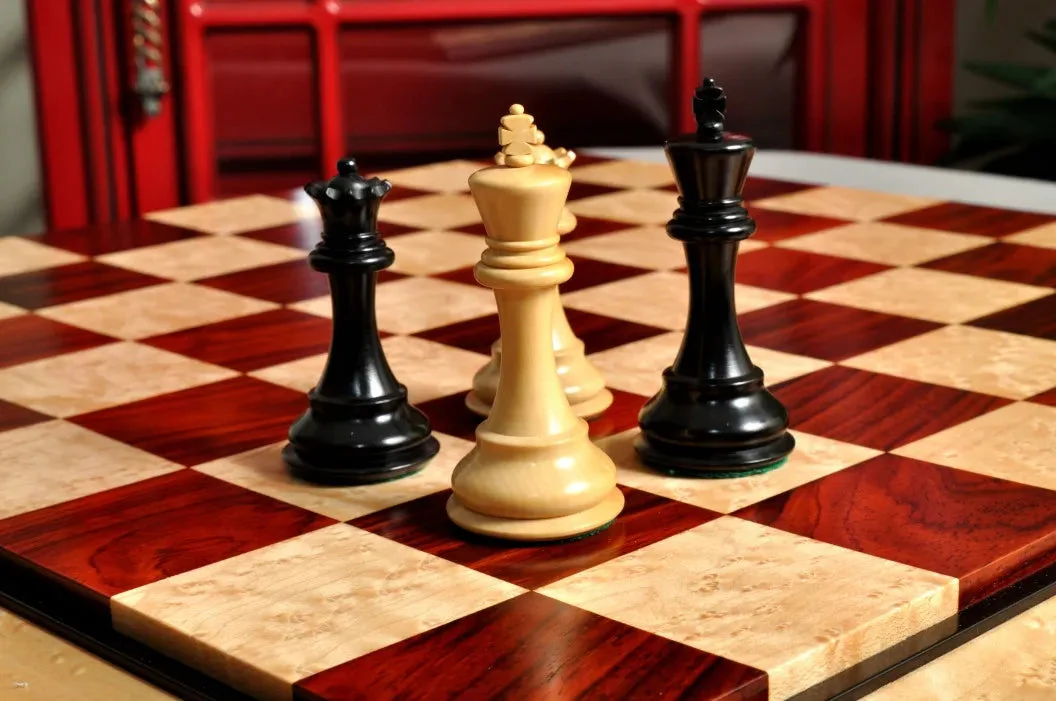 Signature Contemporary III Luxury Chess board - COCOBOLO / BIRD'S EYE MAPLE - 2.5" Squares - Image 4
