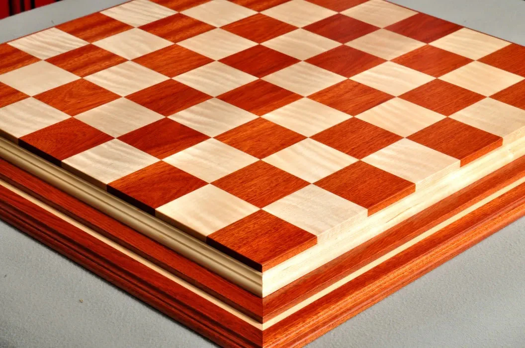 PRE-ORDER - Signature Contemporary IV Luxury Chess board - BLOODWOOD / CURLY MAPLE - 2.5" Squares - Image 2