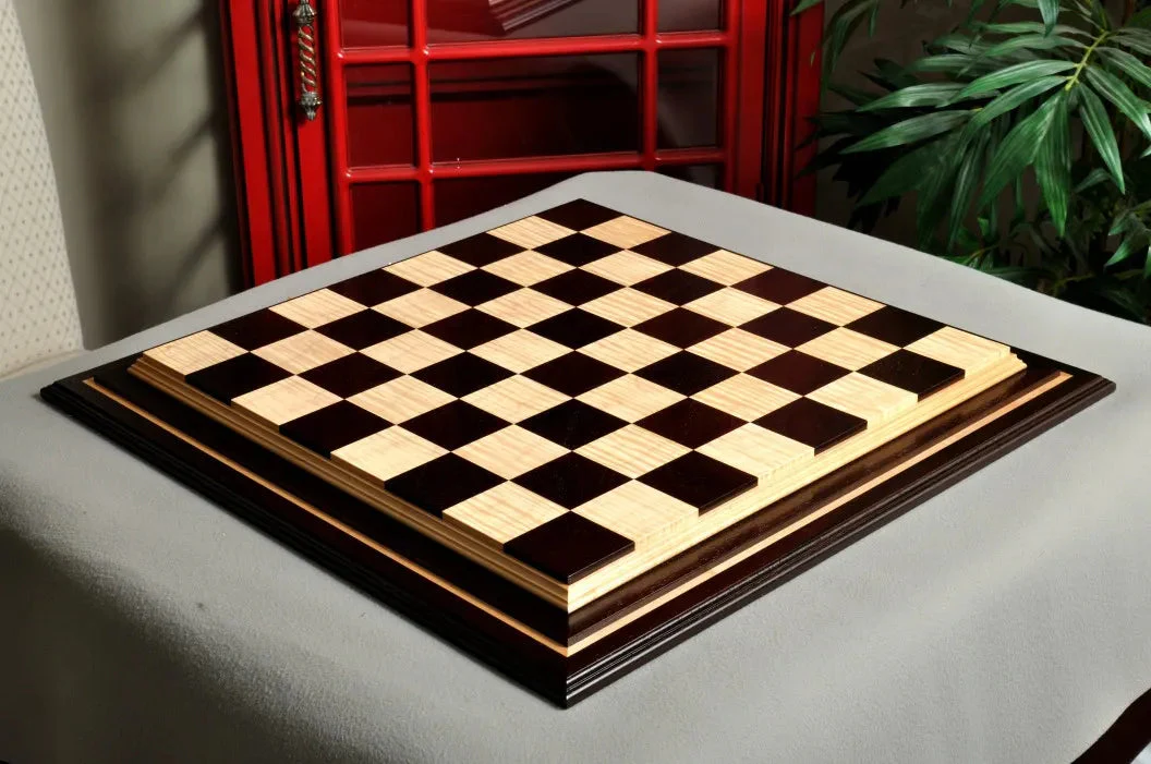PRE-ORDER - Signature Contemporary IV Luxury Chess board - AFRICAN PALISANDER / CURLY MAPLE - 2.5" Squares