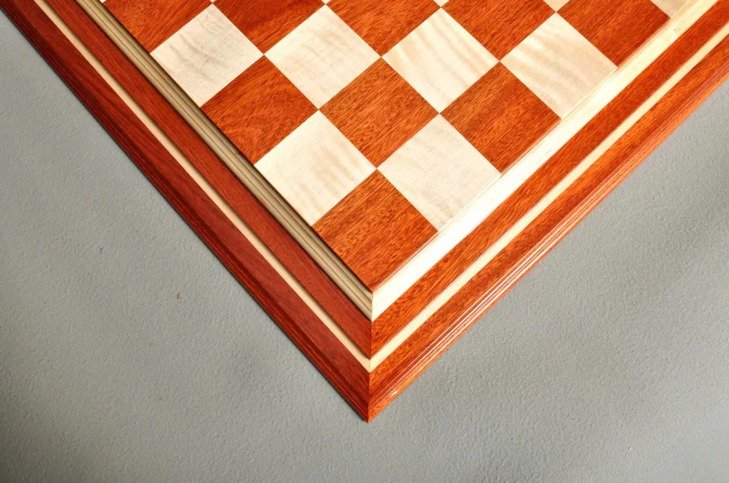 Signature Contemporary IV Luxury Chess board - BLOODWOOD / CURLY MAPLE - 2.5" Squares - Image 3