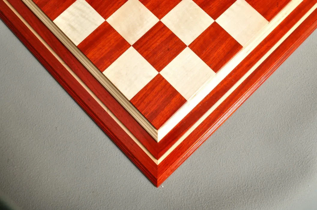PRE-ORDER - Signature Contemporary IV Luxury Chess board - PADAUK / CURLY MAPLE - 2.5" Squares - Image 3