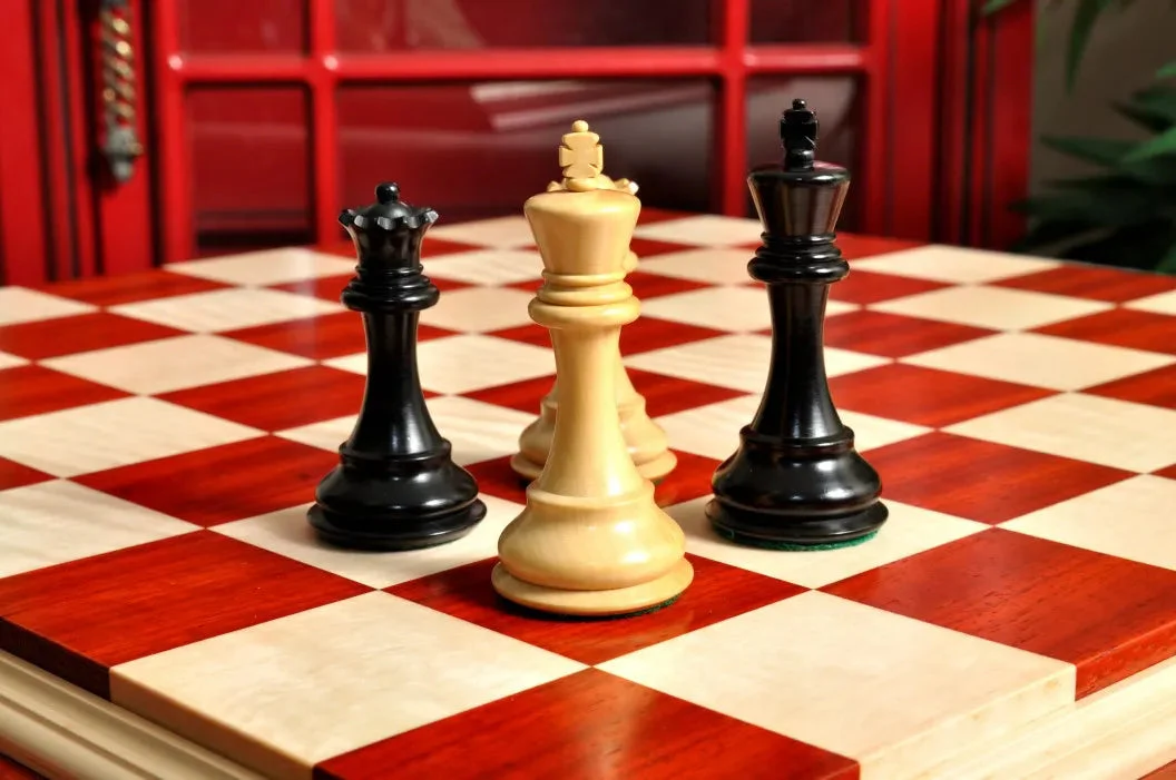PRE-ORDER - Signature Contemporary IV Luxury Chess board - PADAUK / CURLY MAPLE - 2.5" Squares - Image 4