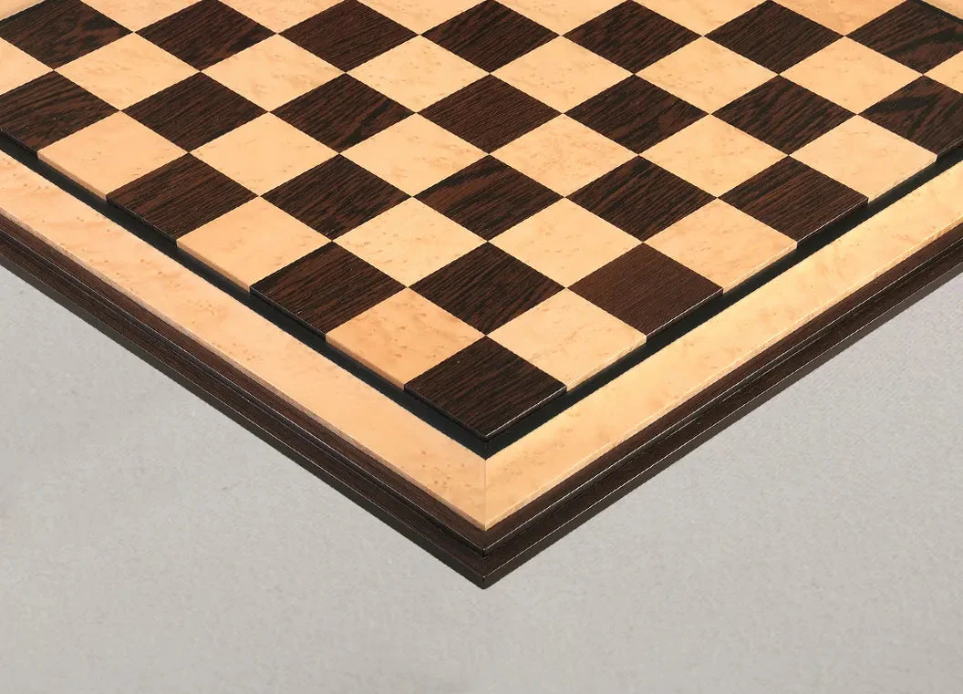 Signature Contemporary VI Luxury Chess board - AFRICAN PALISANDER / BIRD'S EYE MAPLE - 2.5" Squares - Image 2