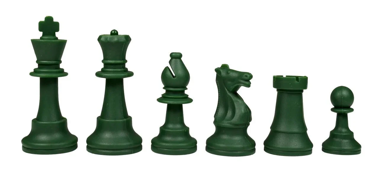 Silicone Chess Pieces - Army Green
