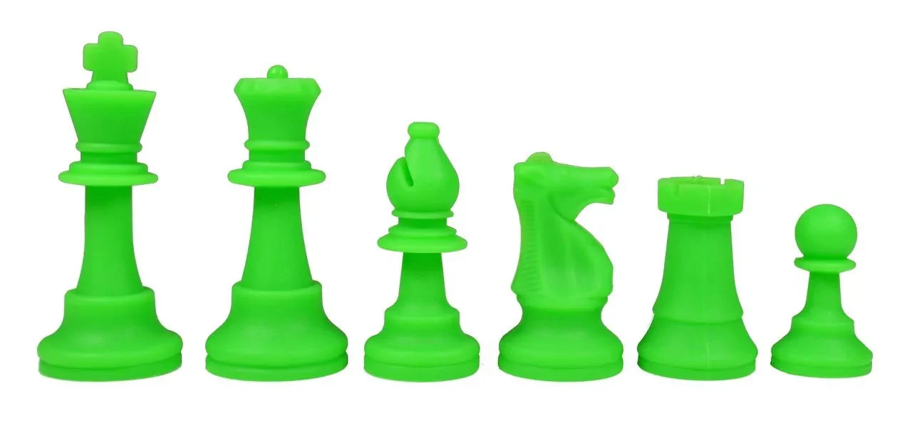 Silicone Chess Pieces - Neon Green