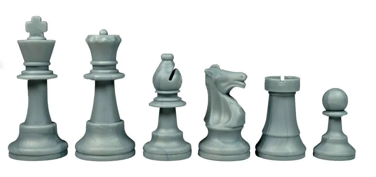 Silicone Chess Pieces - Silver