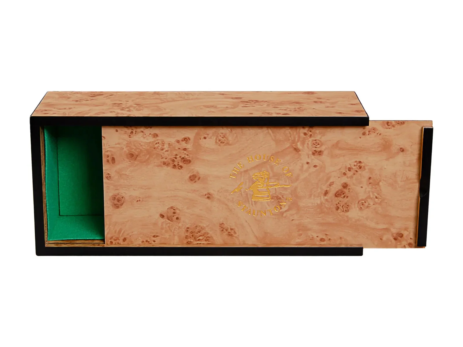 Elm Burl Luxe Slide-top Chess Box
