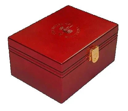 Small Red Burl Premium Chess Box - Image 4