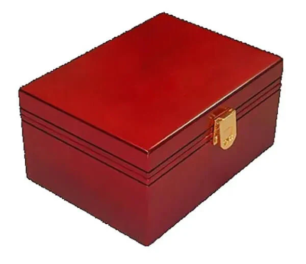 Small Red Burl Premium Chess Box - Image 5