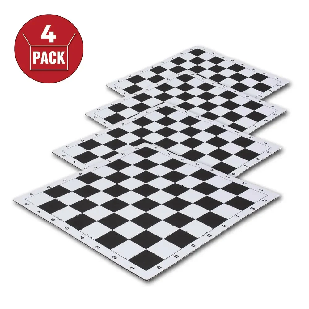 US Chess Federation's 2.25" - Black Mousepad Chess Board (4 Pack)
