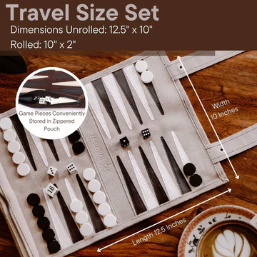 Sondergut Backgammon Roll-Up Travel Set - Image 3