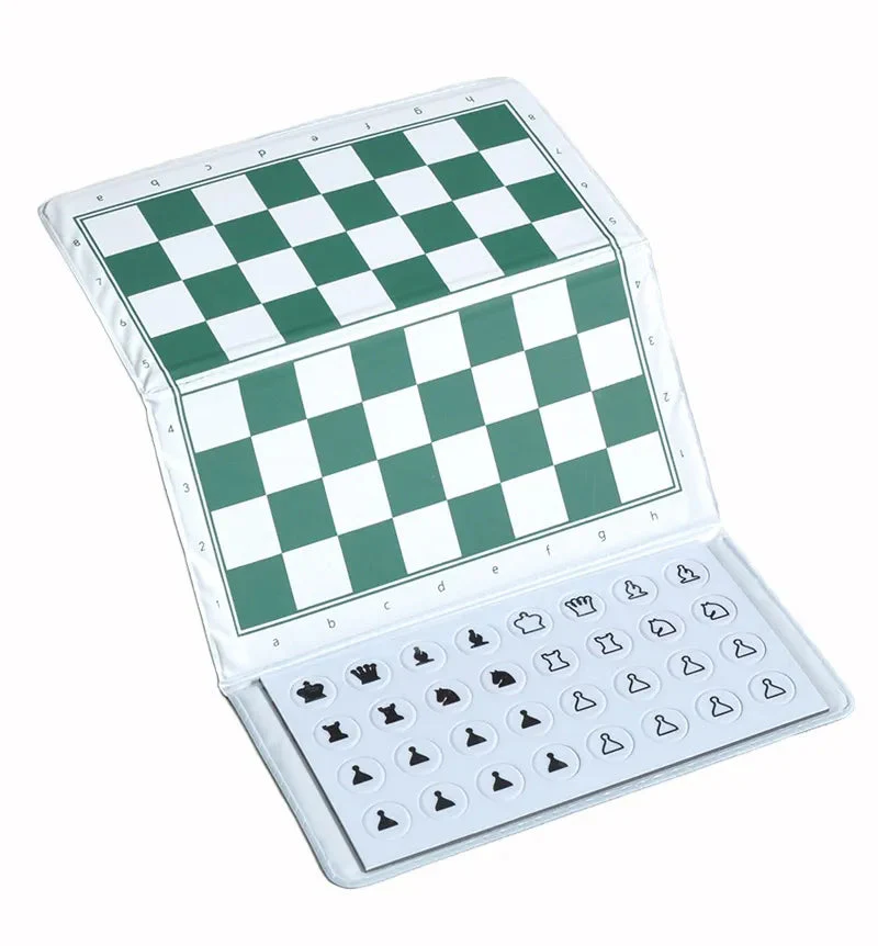 US Chess Standard Checkbook Magnetic Travel Chess Set - 6" x 6" Board