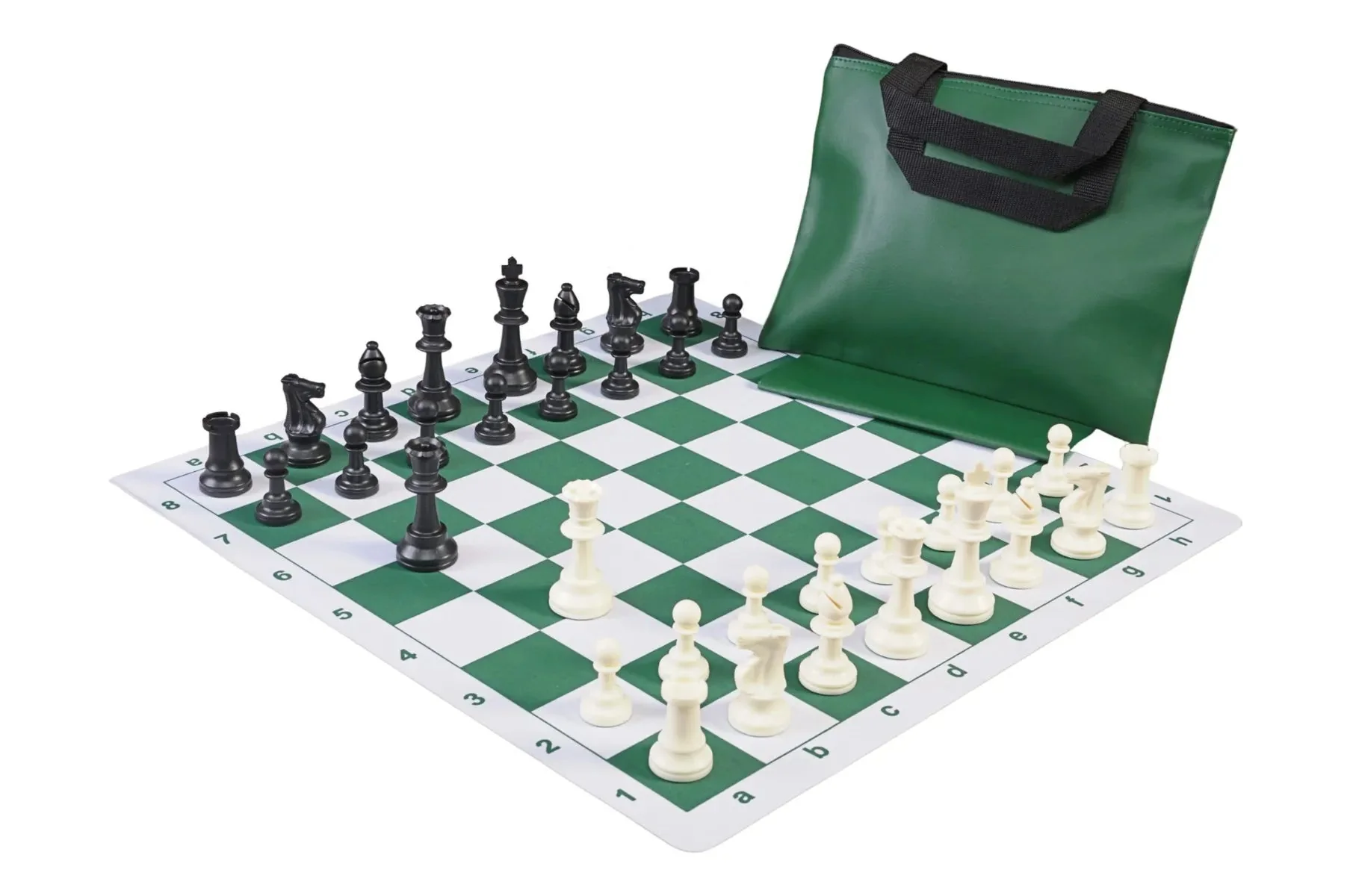 Standard Chess Set Combination with Thin Mousepad Board - Single Weighted Regulation Pieces | Thin Mousepad Chess Board | Standard Bag - Image 3