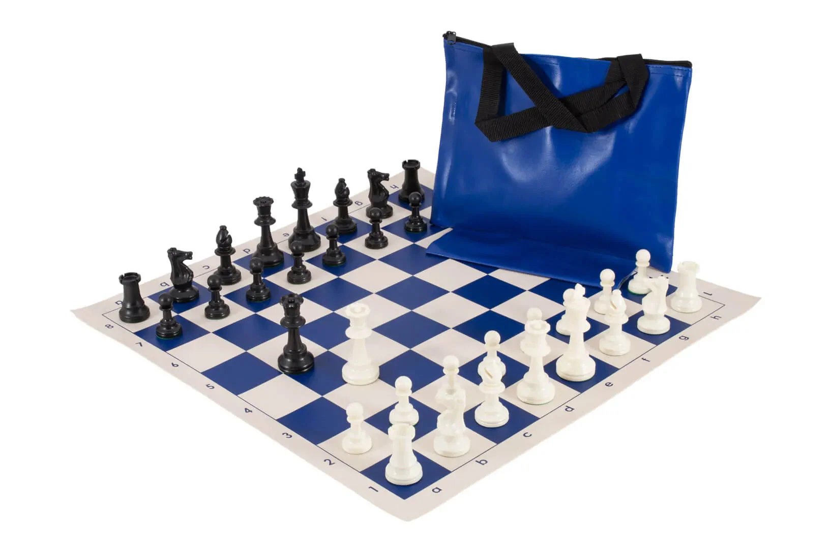 Standard Chess Set Combination - Triple Weighted Regulation Pieces | Vinyl Chess Board | Standard Bag - Image 6
