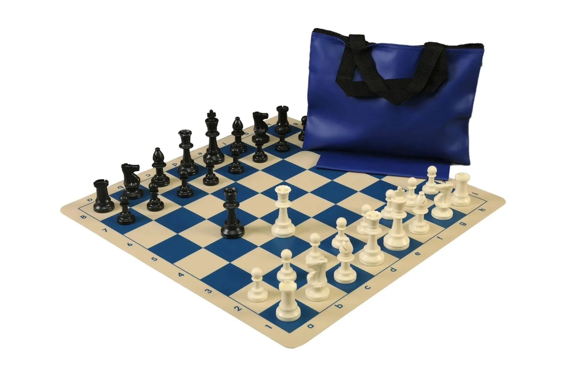 Standard Chess Set Combination with Silicone Chess Board - Single Weighted Regulation Pieces | Silicone Chess Board | Standard Bag - Image 3