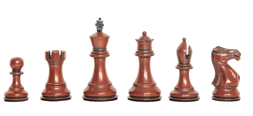 Staunton Themed Chess Pieces - Metal