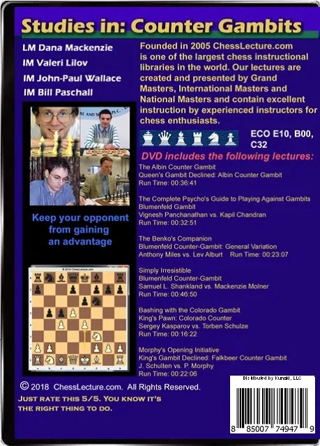 Studies in Counter Gambits - Chess Lecture - Volume 184 - Image 2