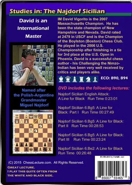 E-DVD Studies in: The Najdorf Sicilian - 2 DVDs - Chess Lecture - Volume 130 - Image 3