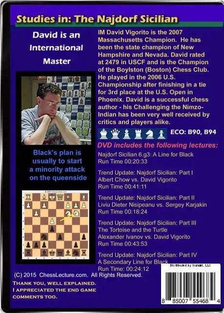 E-DVD Studies in: The Najdorf Sicilian - 2 DVDs - Chess Lecture - Volume 130 - Image 4