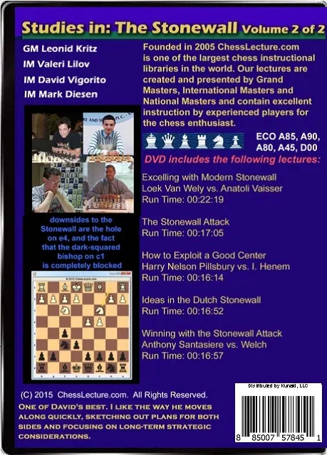 E-DVD Studies in: The Stonewall - 2 DVDs - Chess Lecture - Volume 143 - Image 3