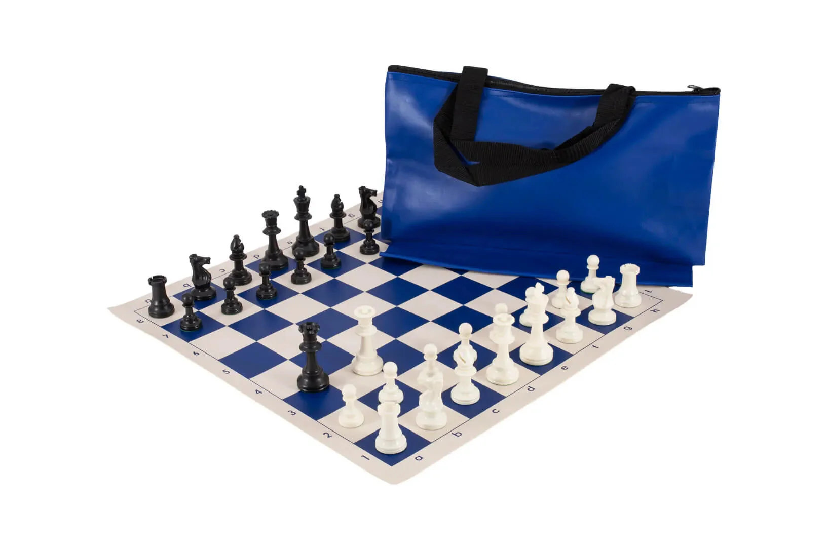 Superior Chess Set Combination - Single Weighted Regulation Pieces | Vinyl Chess Board | Superior Bag - Image 5