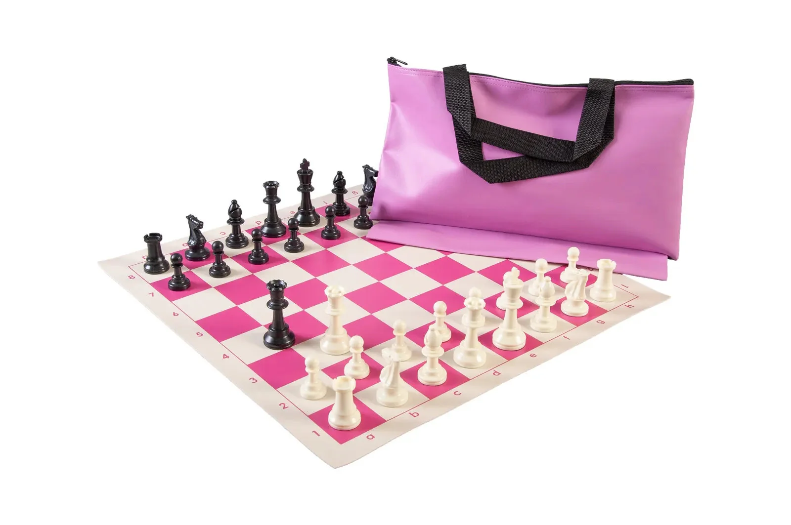 Superior Chess Set Combination - Single Weighted Regulation Pieces | Vinyl Chess Board | Superior Bag - Image 7