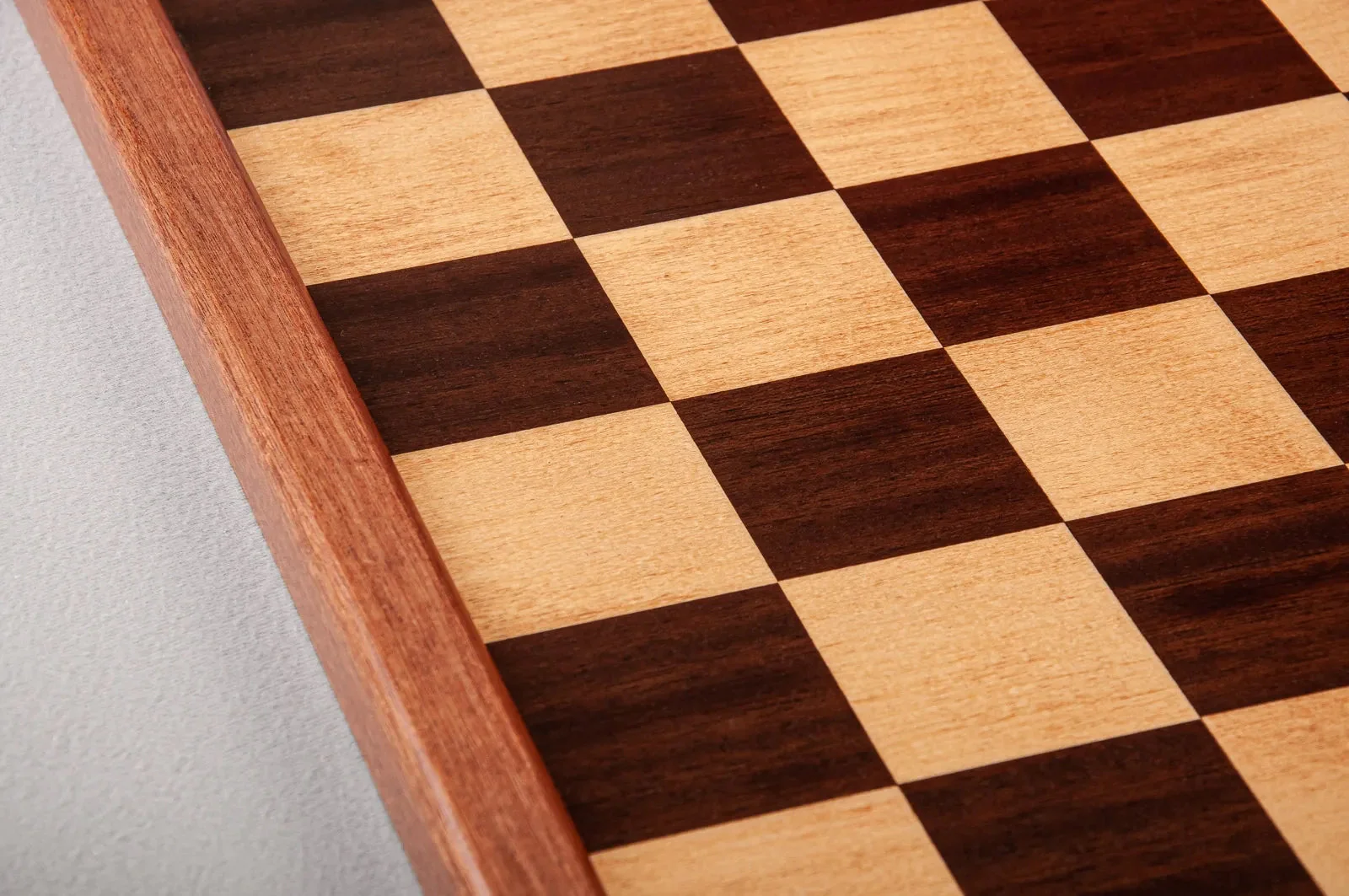 Superior Traditional Wood Chess Board - Indian Rosewood / Maple / Mahogany - 2.5" Squares - Image 4